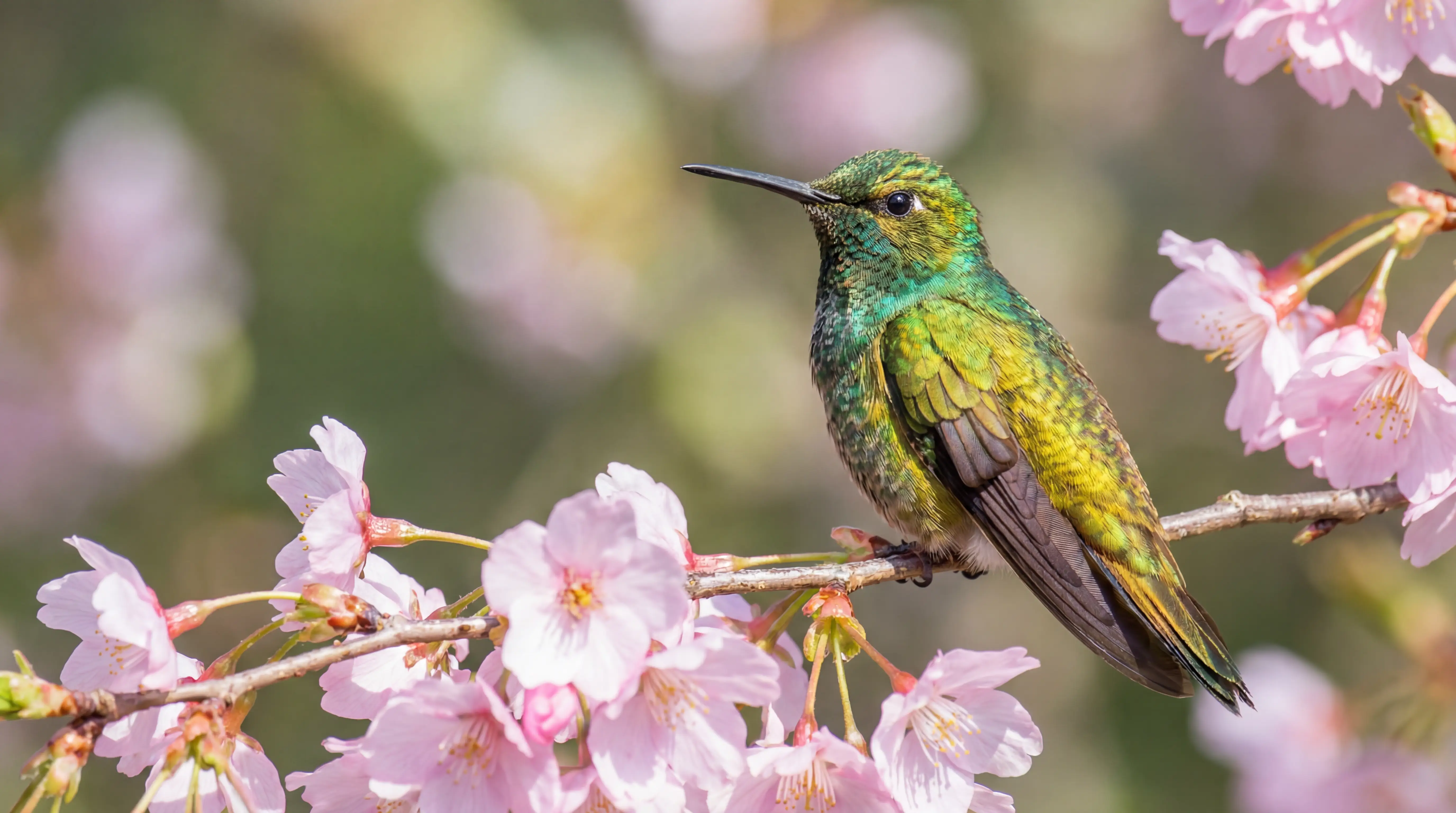 Hummingbird Cherry Blossom