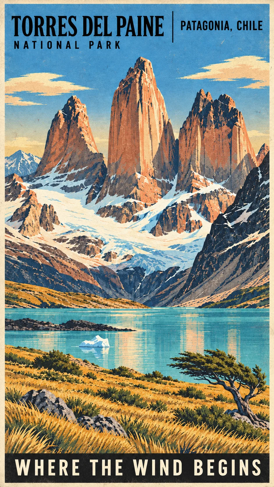 Torres Del Paine Poster